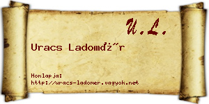 Uracs Ladomér névjegykártya